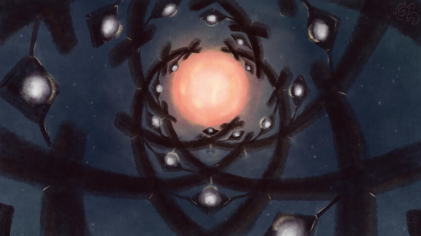The Sun from Brittle Hollow