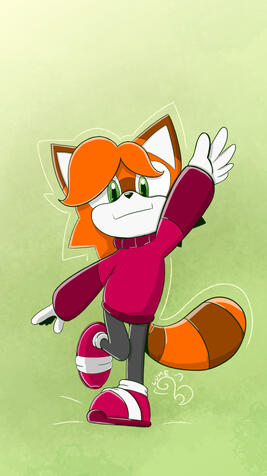 Spring the Tanuki, OC belongs to @kygo-mash.bsky.social